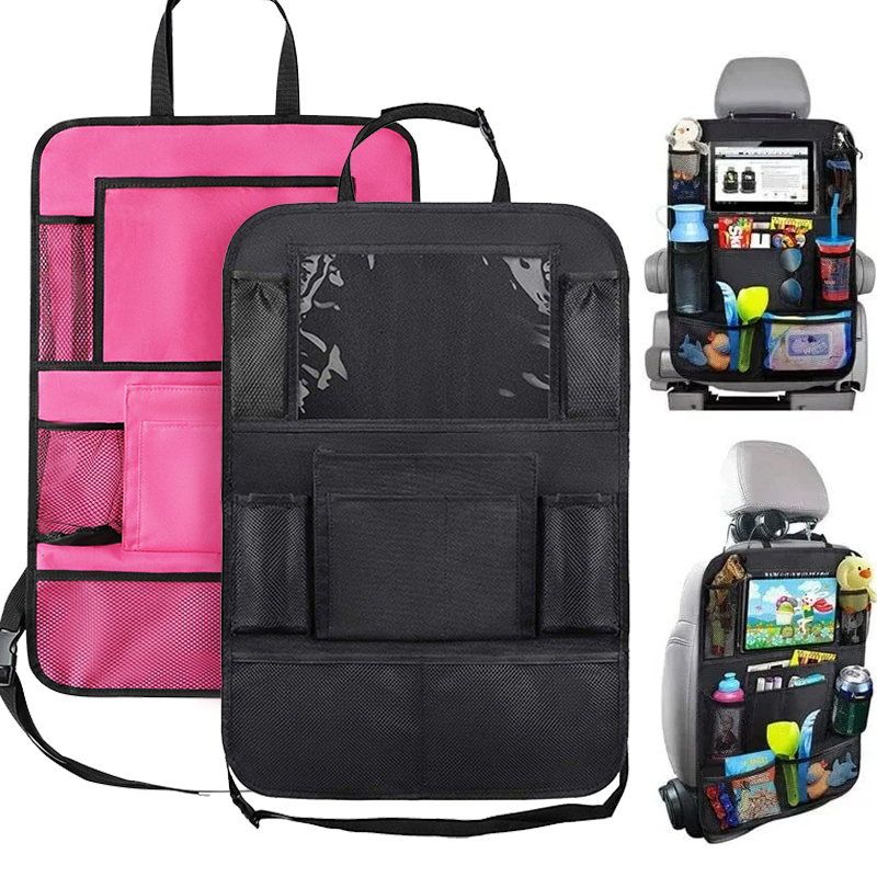 Toddler Tablet Accessories - 1pc Car Backseat Organizer with Touch