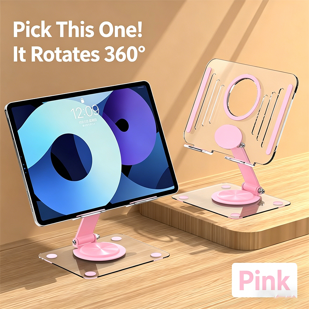 Tablet Holder Accessories - Acrylic Rotation Foldable Tablet Phone Holder