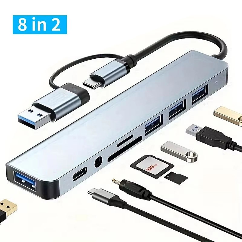 Microsd Card Tablet - 8 In1 USB C Hub Expander