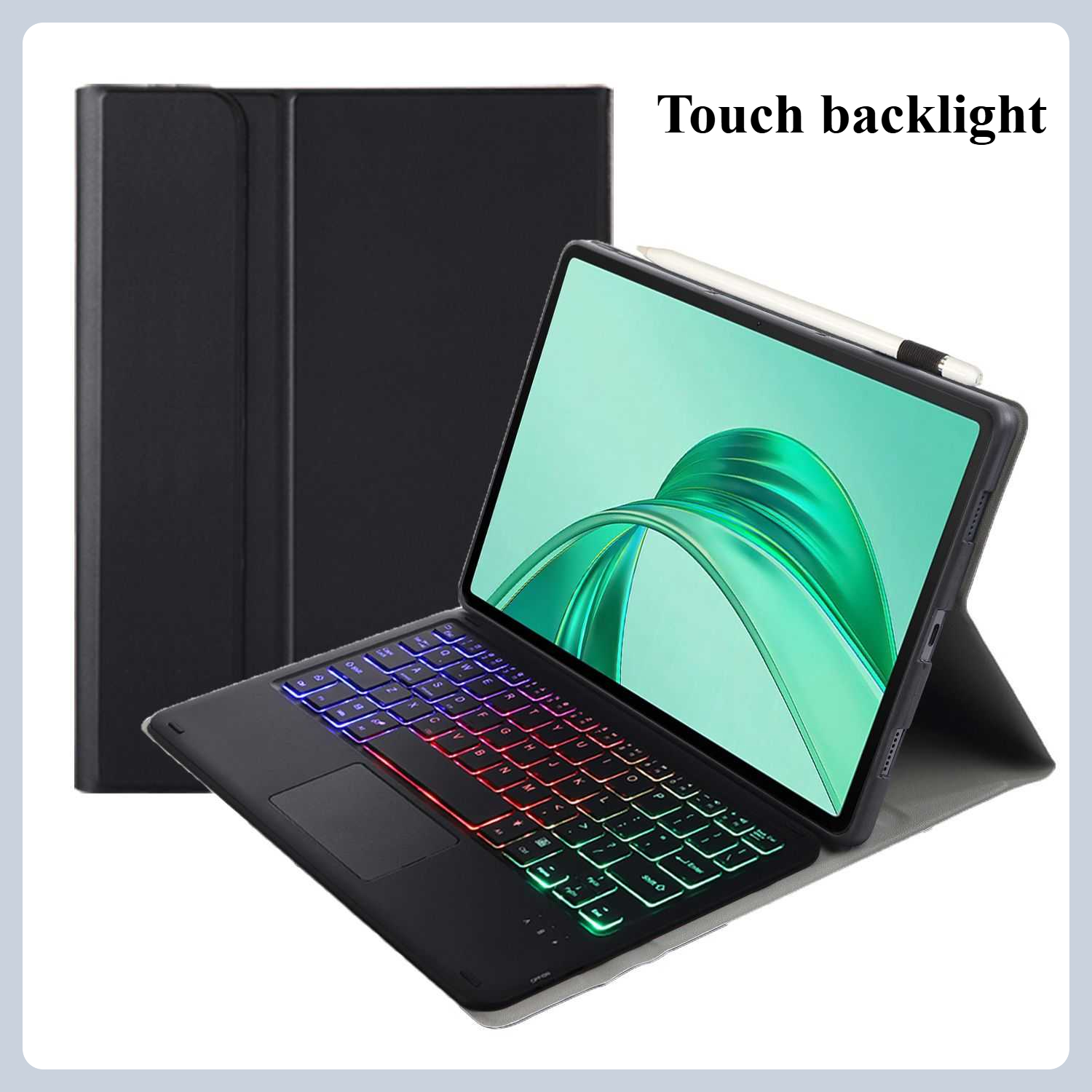 Honor Tablet X9 Accessories - Touchpad Backlight Keyboard Case for Huawei