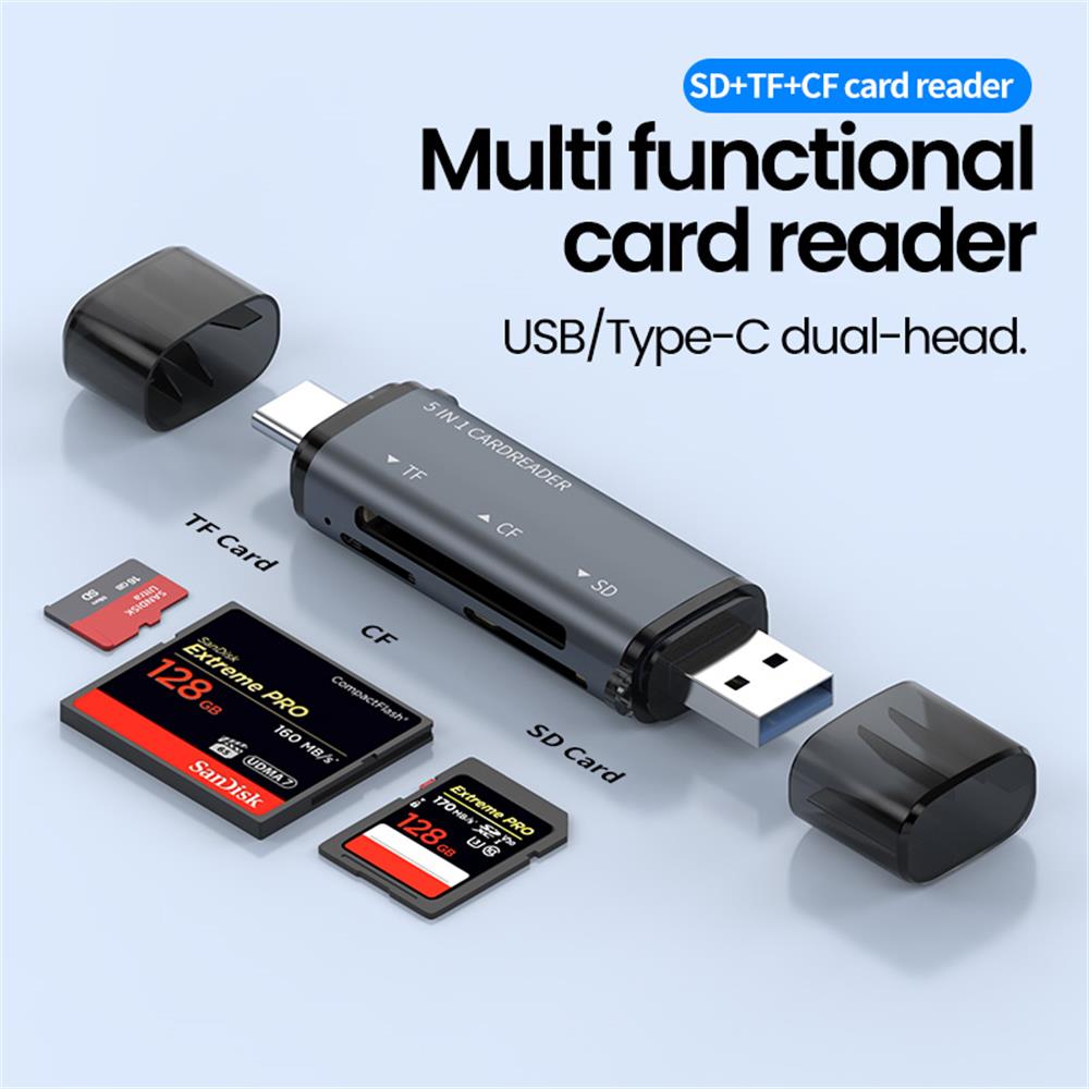 5 IN 1 USB Card Reader Type C  - Microsd Card Tablet recension och pris