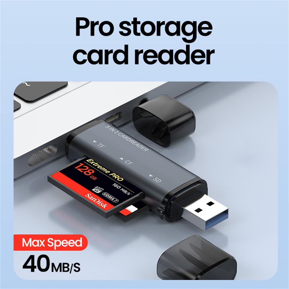 5 IN 1 USB Card Reader Type C  - Microsd Card Tablet recension och pris