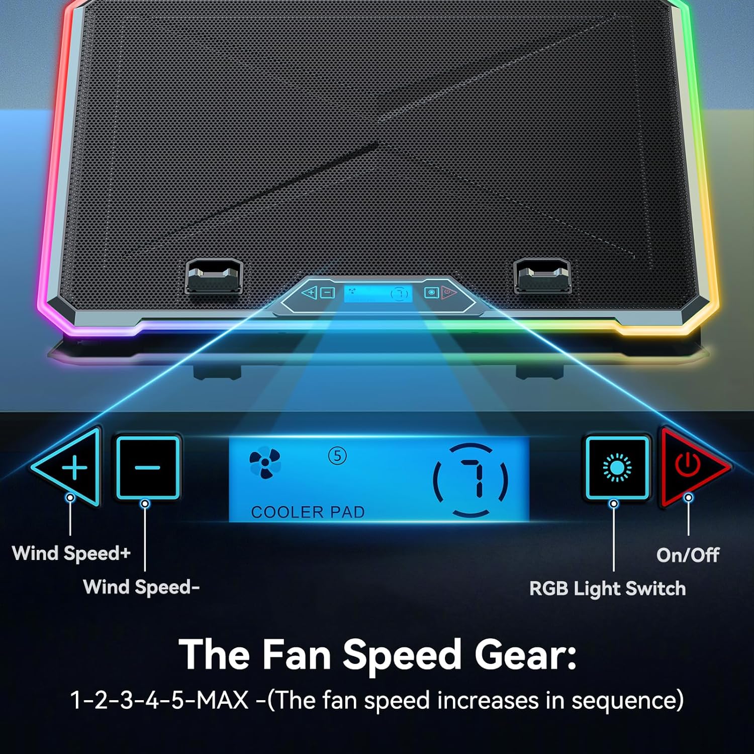 RGB Laptop Cooling Pad Gaming  - Cooling Stand Tablet recension och pris
