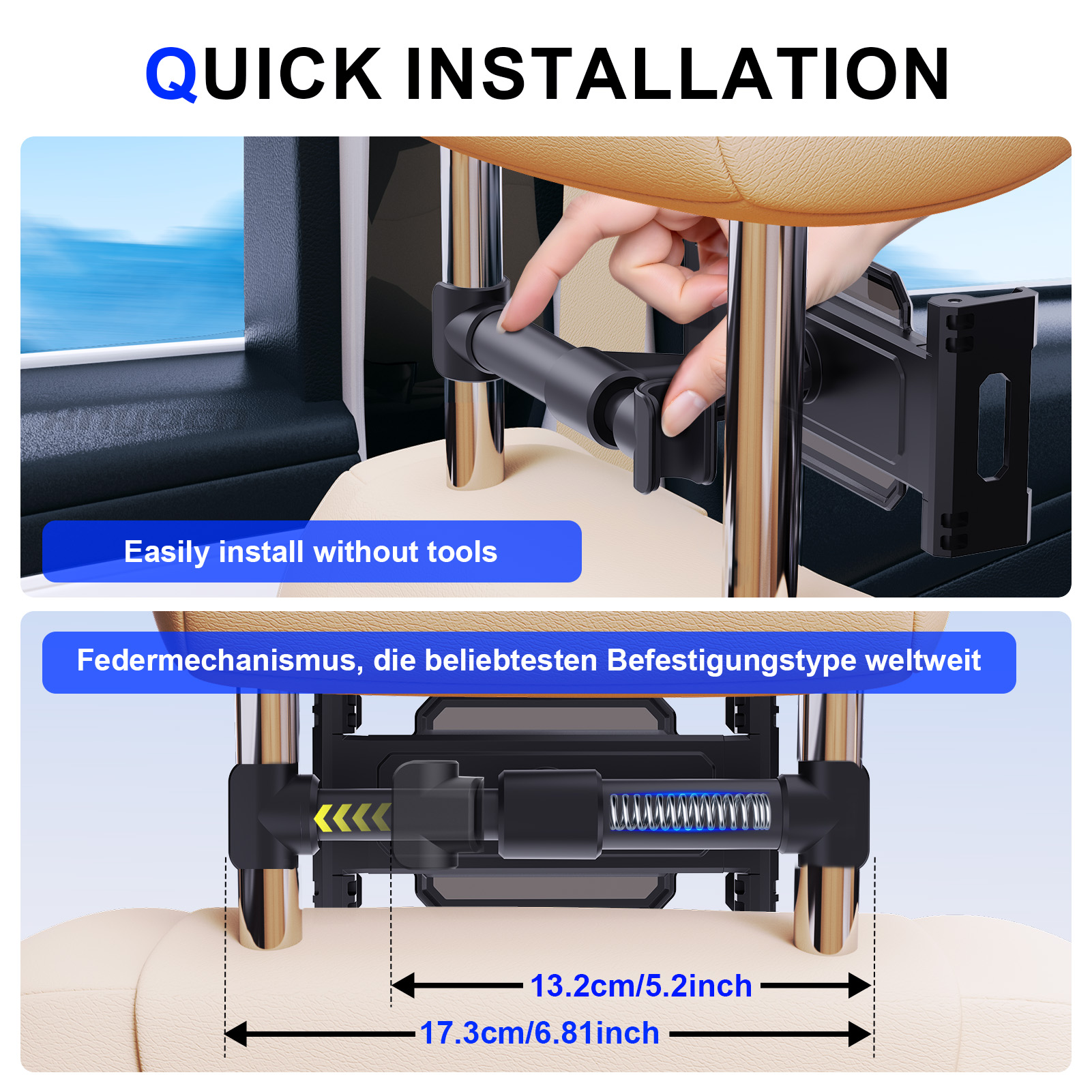 Universal Car Seat Headrest Ta - Toddler Tablet Accessories recension och pris