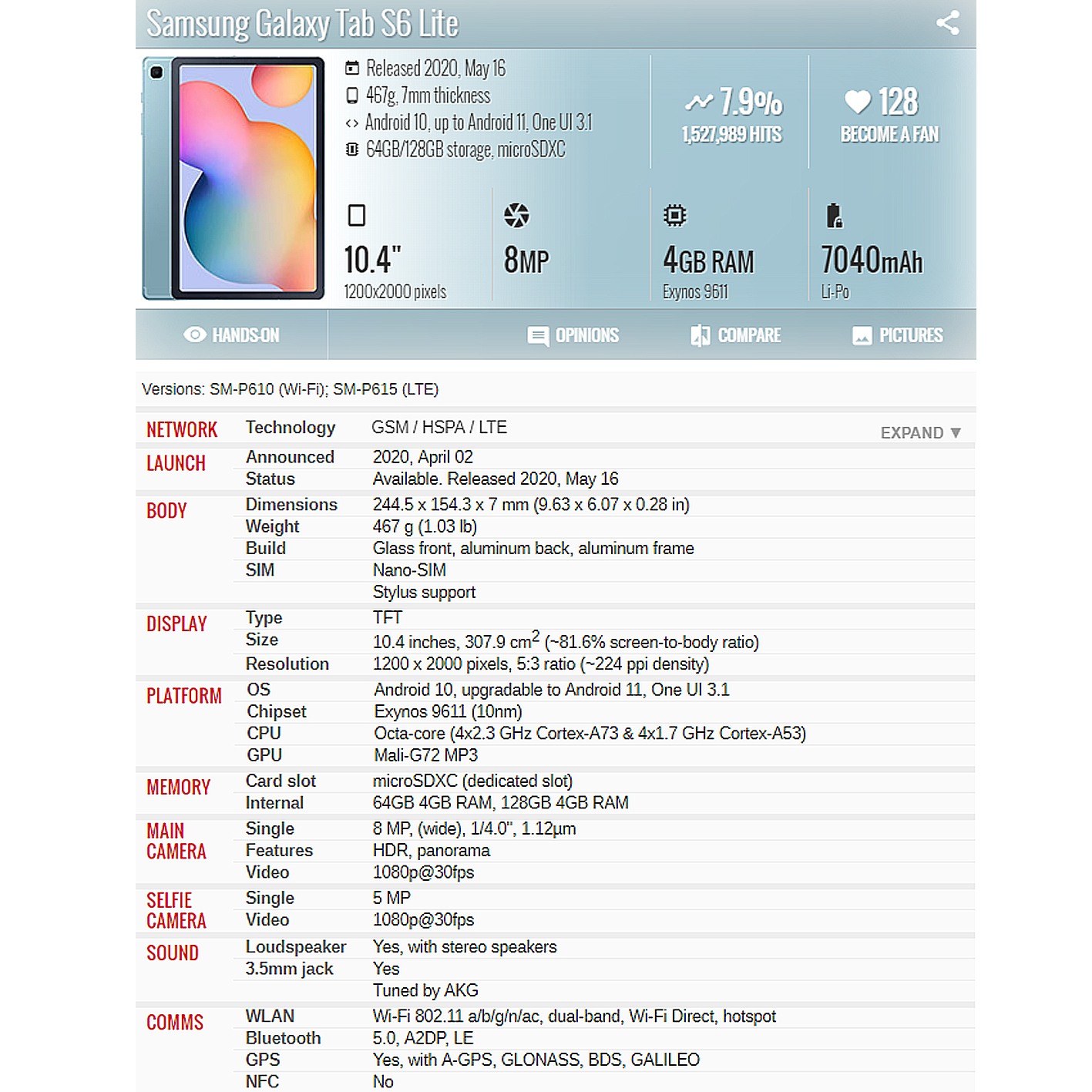 For Samsung Galaxy Tab S6 Lite - Tablet Accessories For Samsung recension och pris